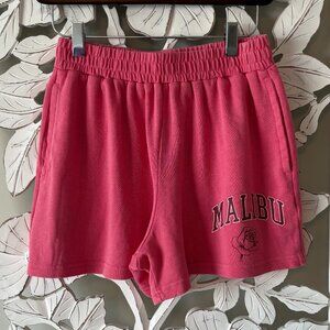 Mighty Fine Pink Varsity Malibu Shorts